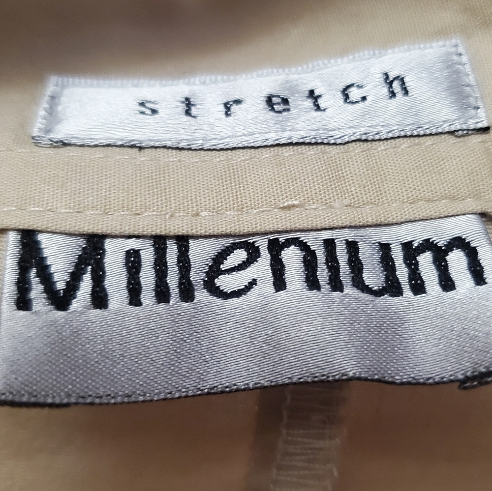 Millennium Chic Beige Button-Front Midi Dress, Si… - image 8